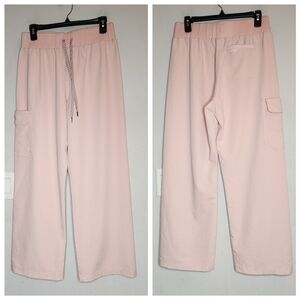 Jaanuu 4-Pocket Relaxed Essential Pant Cargo Size Large Petite Blush Pink J95165